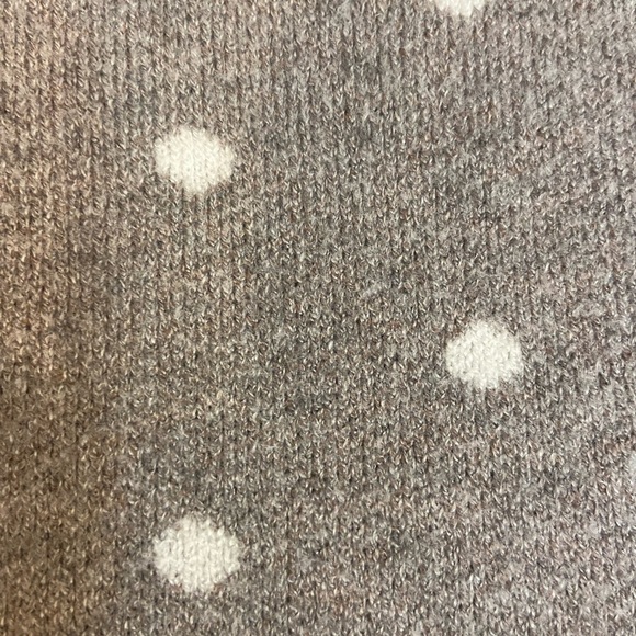 Cynthia Rowley~Light Brown w/White Polka Dots~Cuffed Hem On 3/4 Sleeve~Size M - Picture 2 of 4